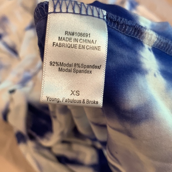 NEW Young Fabulous and Broke tie dye maxi dress XS extra Small - Picture 8 of 9